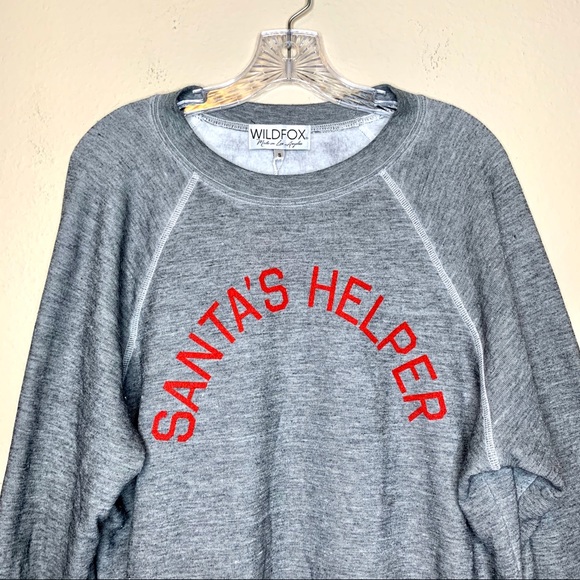 Wildfox Gray Santa’s Helper Unique Sweater - Picture 3 of 7